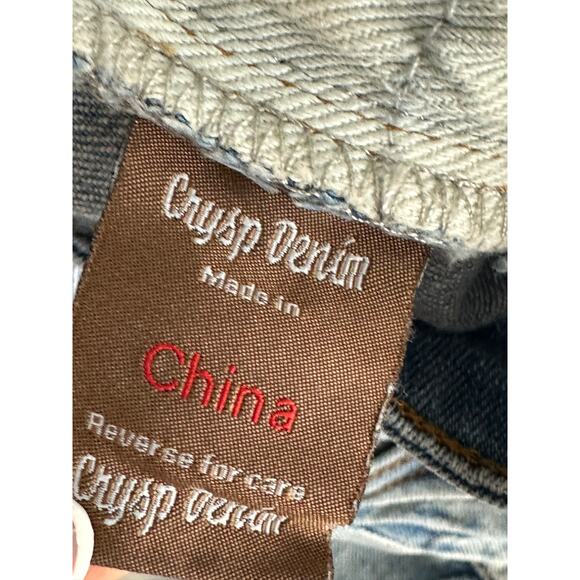 Crysp Denim Light Wash Blue Distressed Denim Bermuda Shorts Men's Size 30 - Picture 6 of 9